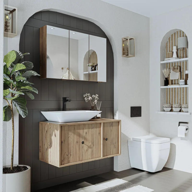 BanyoGross Lavabolu Banyo Dolabı